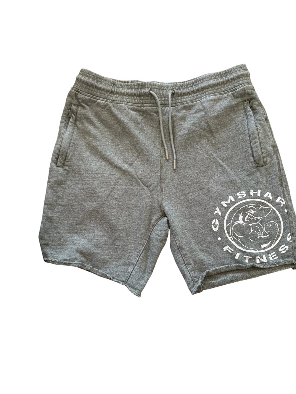 Gymshark Olive Logo Shorts with White Print